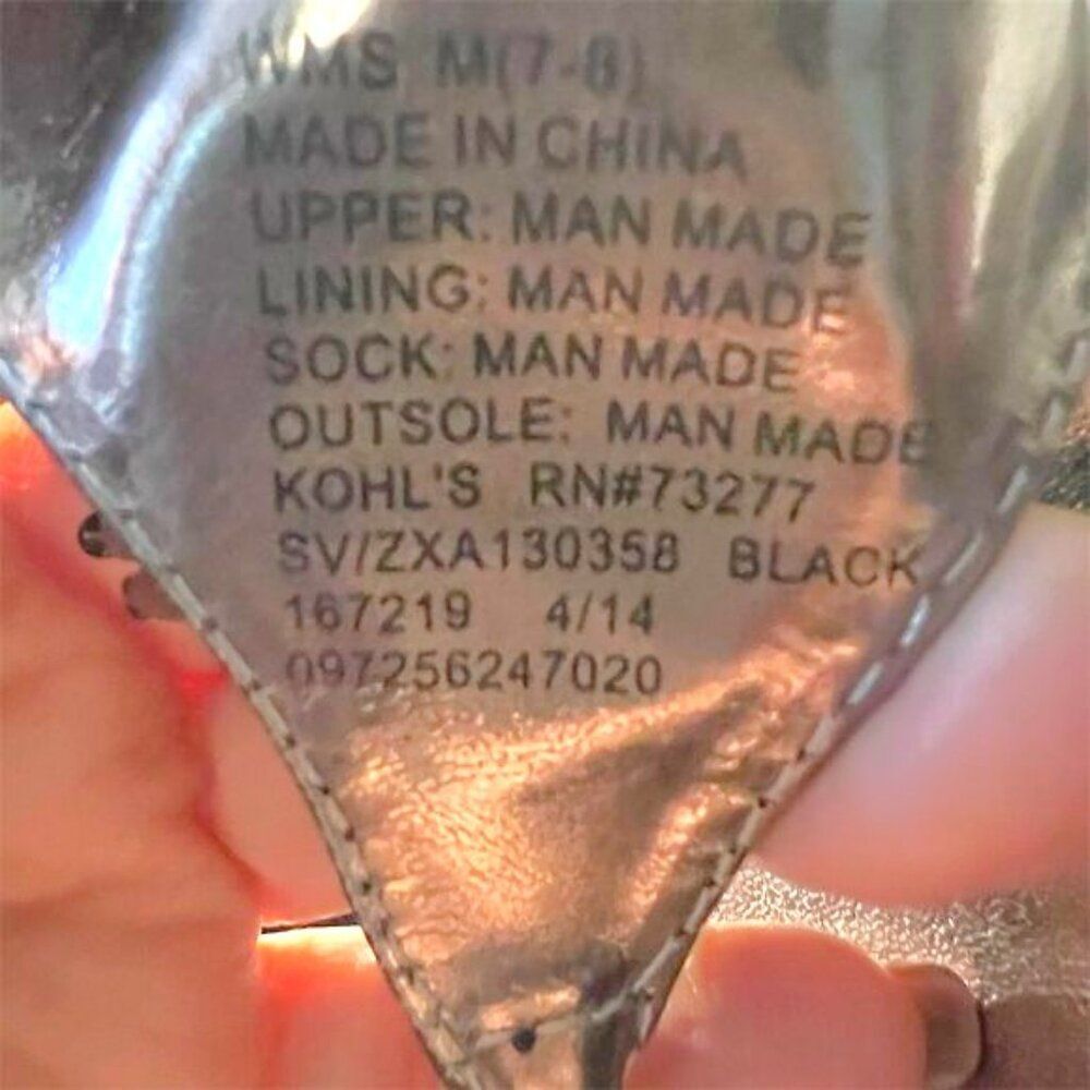 Simply Vera Vera Wang Women's Beaded Thong Wedge Sandals Black Size 7-8 - Picture 6 of 7